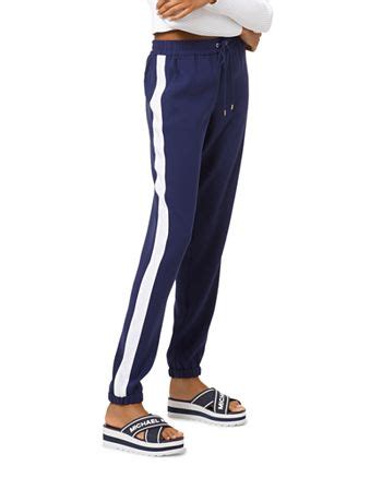 michael kors bold side stripe jogger mens|Stretch.